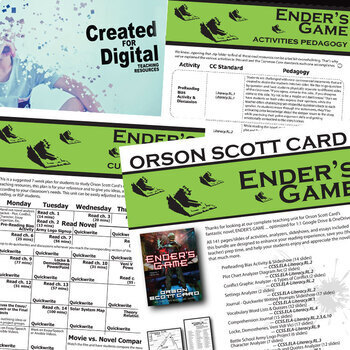 ENDER'S GAME Unit Plan - Novel Study (Print & Digital DISTANCE LEARNING) -  Created for Learning